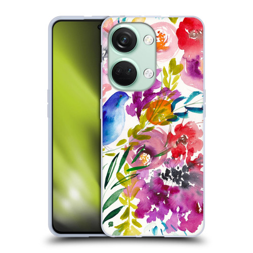 Mai Autumn Floral Garden Bluebird Soft Gel Case for OnePlus Nord 3 5G
