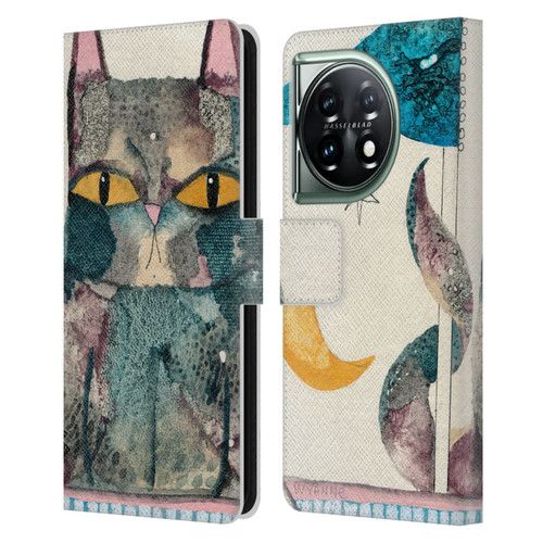 Wyanne Cat By The Light Of The Moon Leather Book Wallet Case Cover For OnePlus 11 5G