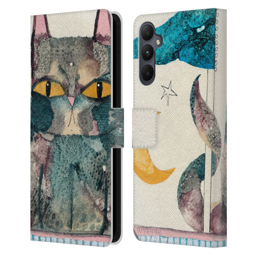 Wyanne Cat By The Light Of The Moon Leather Book Wallet Case Cover For Samsung Galaxy A05s