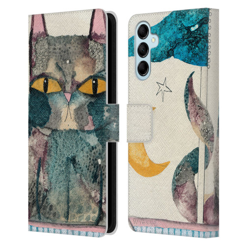 Wyanne Cat By The Light Of The Moon Leather Book Wallet Case Cover For Samsung Galaxy M14 5G