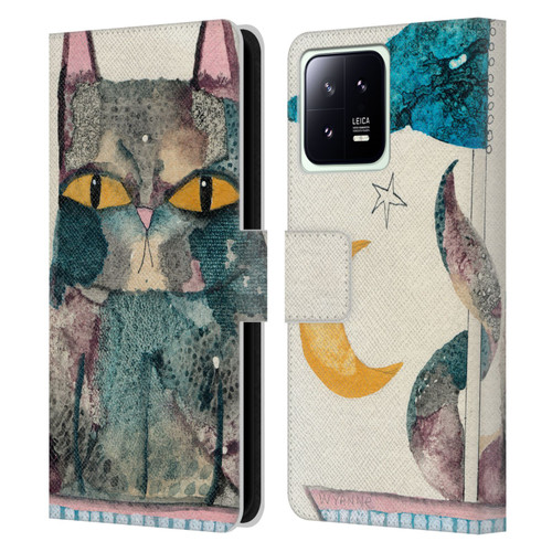 Wyanne Cat By The Light Of The Moon Leather Book Wallet Case Cover For Xiaomi 13 5G