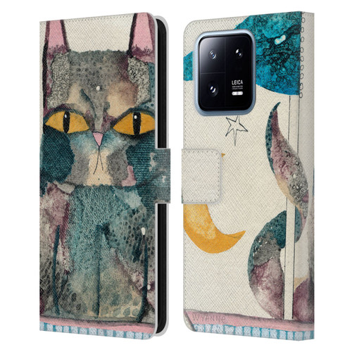 Wyanne Cat By The Light Of The Moon Leather Book Wallet Case Cover For Xiaomi 13 Pro 5G