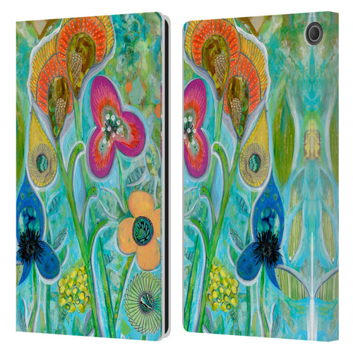 Wyanne Nature Garden Wild Leather Book Wallet Case Cover For Amazon Fire Max 11 2023