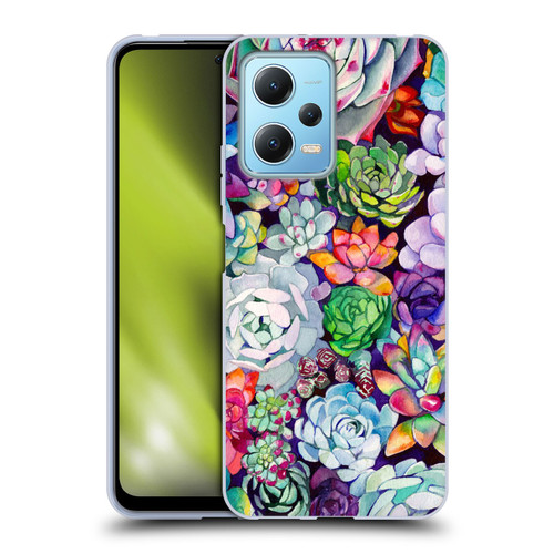 Mai Autumn Floral Garden Succulent Soft Gel Case for Xiaomi Redmi Note 12 5G