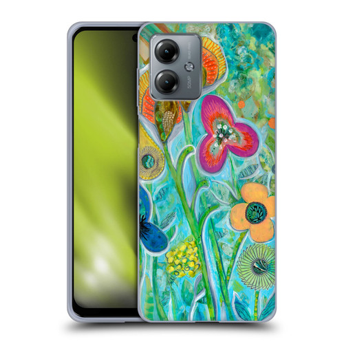 Wyanne Nature Garden Wildflowers Soft Gel Case for Motorola Moto G14