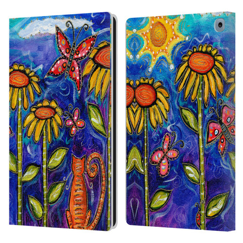 Wyanne Nature 2 Sundown Sunflowers Leather Book Wallet Case Cover For Amazon Fire HD 10 / Plus 2021