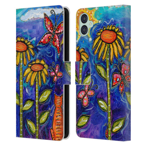 Wyanne Nature 2 Sundown Sunflowers Leather Book Wallet Case Cover For Samsung Galaxy M04 5G / A04e