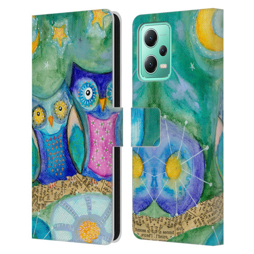 Wyanne Owl Wishing The Night Away Leather Book Wallet Case Cover For Xiaomi Redmi Note 12 5G