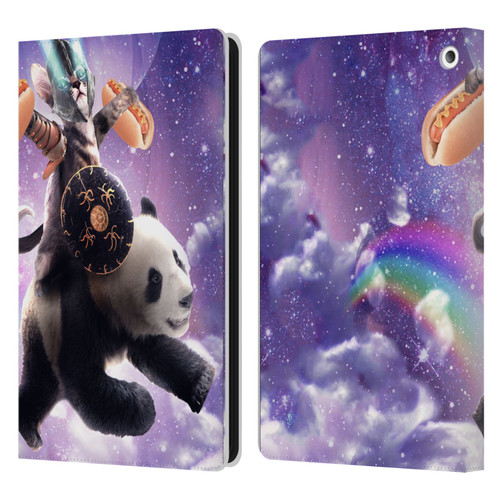 Random Galaxy Mixed Designs Warrior Cat Riding Panda Leather Book Wallet Case Cover For Amazon Fire HD 8/Fire HD 8 Plus 2020
