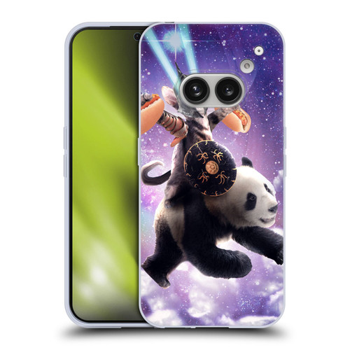 Random Galaxy Mixed Designs Warrior Cat Riding Panda Soft Gel Case for Nothing Phone (2a)