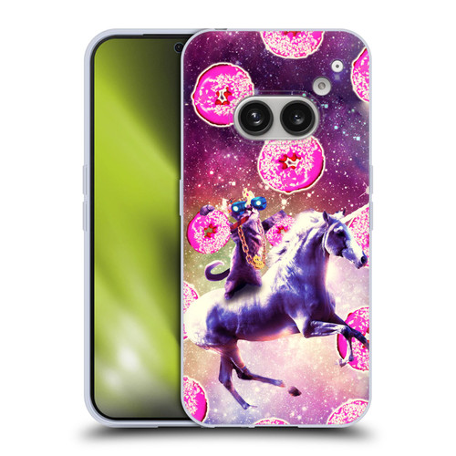 Random Galaxy Mixed Designs Thug Cat Riding Unicorn Soft Gel Case for Nothing Phone (2a)