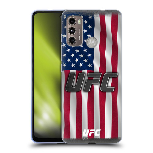 UFC Logo US Flag Soft Gel Case for Motorola Moto G60 / Moto G40 Fusion