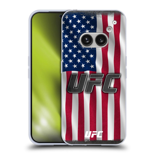 UFC Logo US Flag Soft Gel Case for Nothing Phone (2a)
