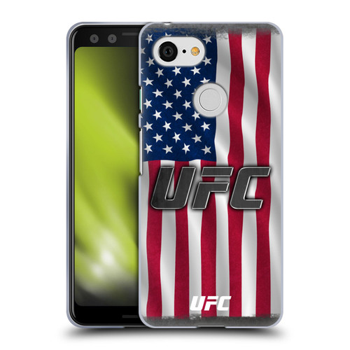 UFC Logo US Flag Soft Gel Case for Google Pixel 3