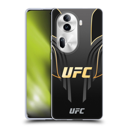 UFC Logo Black Gold Jersey Soft Gel Case for OPPO Reno11 Pro