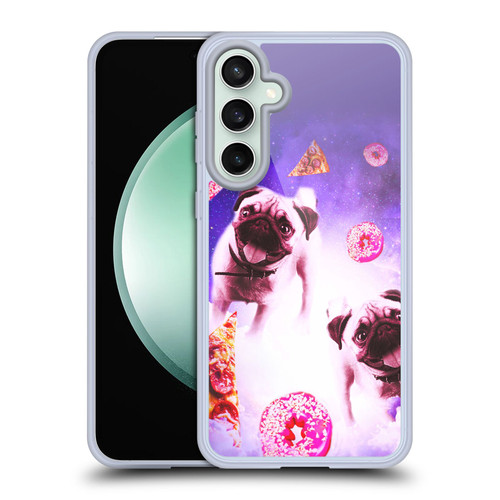 Random Galaxy Mixed Designs Pugs Pizza & Donut Soft Gel Case for Samsung Galaxy S23 FE 5G