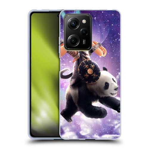 Random Galaxy Mixed Designs Warrior Cat Riding Panda Soft Gel Case for Xiaomi Redmi Note 12 Pro 5G