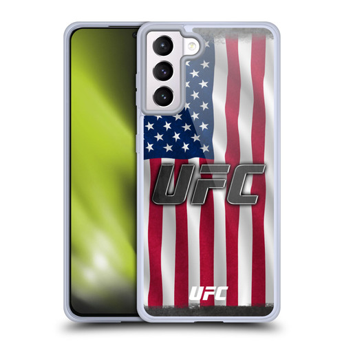 UFC Logo US Flag Soft Gel Case for Samsung Galaxy S21+ 5G