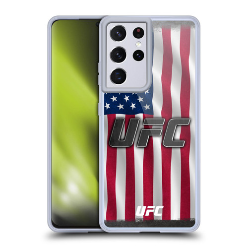 UFC Logo US Flag Soft Gel Case for Samsung Galaxy S21 Ultra 5G