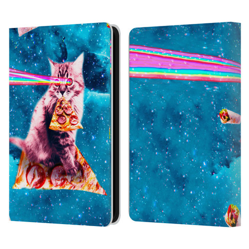 Random Galaxy Space Cat Lazer Eye & Pizza Leather Book Wallet Case Cover For Amazon Kindle 11th Gen 6in 2022
