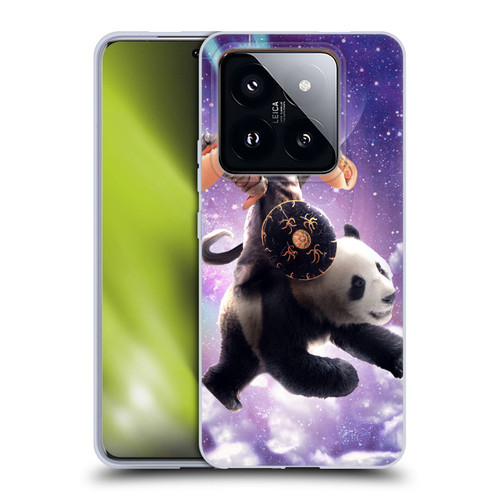 Random Galaxy Mixed Designs Warrior Cat Riding Panda Soft Gel Case for Xiaomi 14 Pro