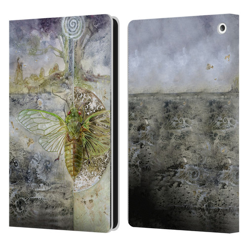 Stephanie Law Immortal Ephemera Cicada Leather Book Wallet Case Cover For Amazon Fire HD 8/Fire HD 8 Plus 2020