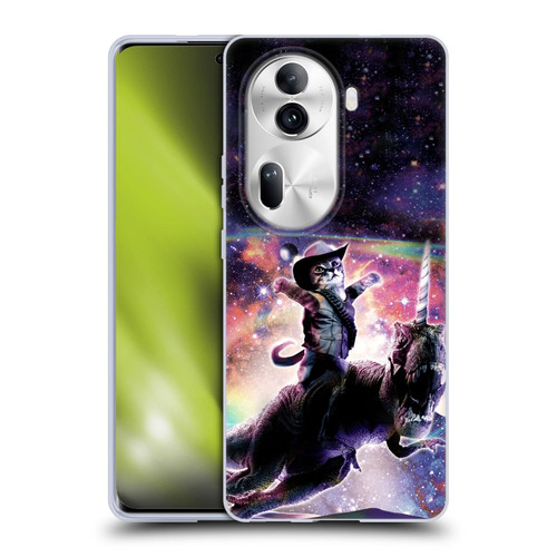 Random Galaxy Space Cat Dinosaur Unicorn Soft Gel Case for OPPO Reno11 Pro