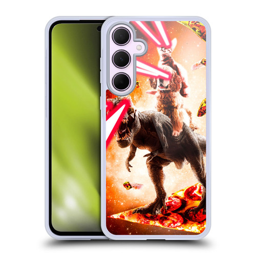 Random Galaxy Space Cat Dinosaur & Dog Lazer Eye Soft Gel Case for Samsung Galaxy A35 5G