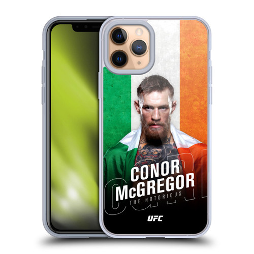 UFC Conor McGregor Ireland Flag Soft Gel Case for Apple iPhone 11 Pro
