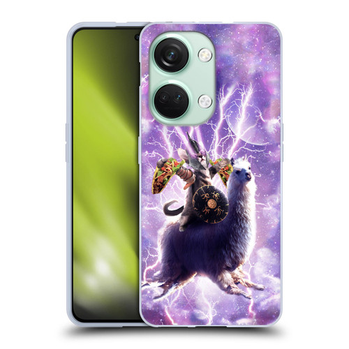 Random Galaxy Space Llama Lazer Cat & Tacos Soft Gel Case for OnePlus Nord 3 5G