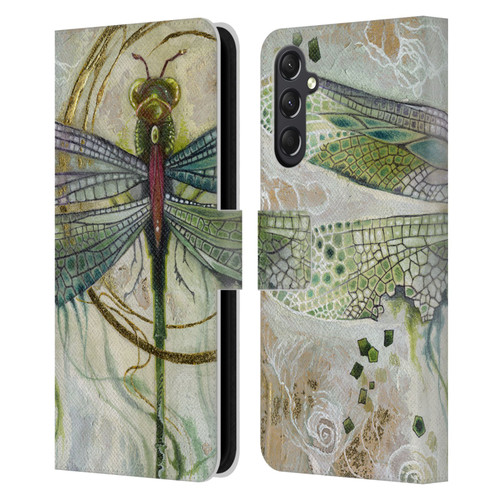 Stephanie Law Immortal Ephemera Damselfly 2 Leather Book Wallet Case Cover For Samsung Galaxy A24 4G / M34 5G