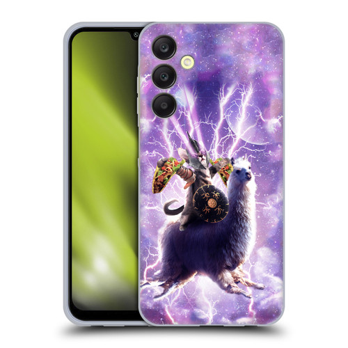 Random Galaxy Space Llama Lazer Cat & Tacos Soft Gel Case for Samsung Galaxy A25 5G