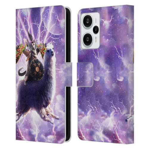 Random Galaxy Space Llama Lazer Cat & Tacos Leather Book Wallet Case Cover For Xiaomi Redmi Note 12T