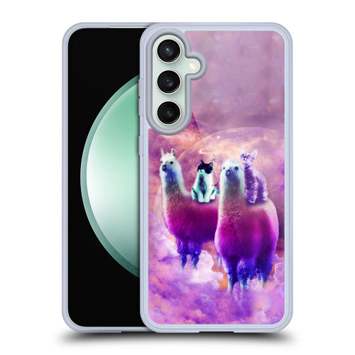Random Galaxy Space Llama Kitty & Cat Soft Gel Case for Samsung Galaxy S23 FE 5G