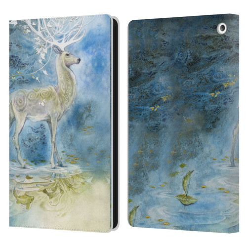 Stephanie Law Stag Sonata Cycle Deer Leather Book Wallet Case Cover For Amazon Fire HD 8/Fire HD 8 Plus 2020