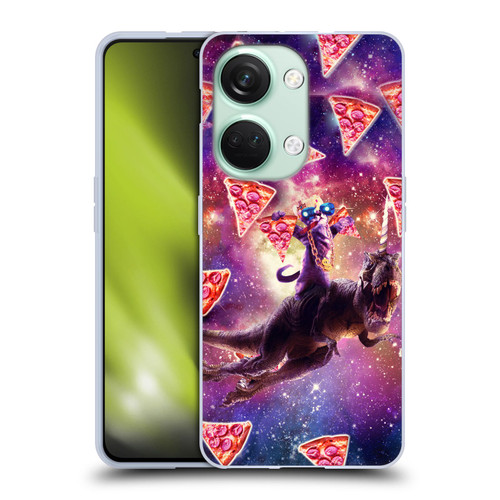 Random Galaxy Space Pizza Ride Thug Cat & Dinosaur Unicorn Soft Gel Case for OnePlus Nord 3 5G