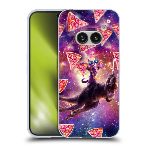 Random Galaxy Space Pizza Ride Thug Cat & Dinosaur Unicorn Soft Gel Case for Nothing Phone (2a)