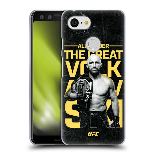 UFC Alexander Volkanovski Champion Soft Gel Case for Google Pixel 3