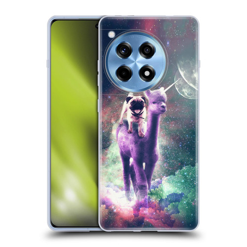 Random Galaxy Space Unicorn Ride Pug Riding Llama Soft Gel Case for OnePlus 12R