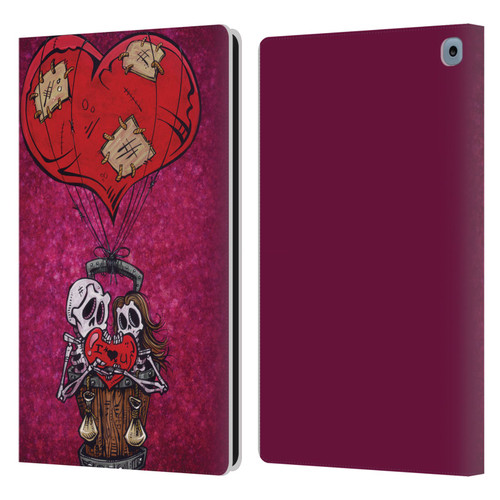 David Lozeau Colourful Grunge Day Of The Dead Leather Book Wallet Case Cover For Amazon Fire HD 10 / Plus 2021