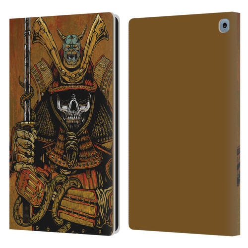 David Lozeau Colourful Grunge Samurai Leather Book Wallet Case Cover For Amazon Fire HD 10 / Plus 2021