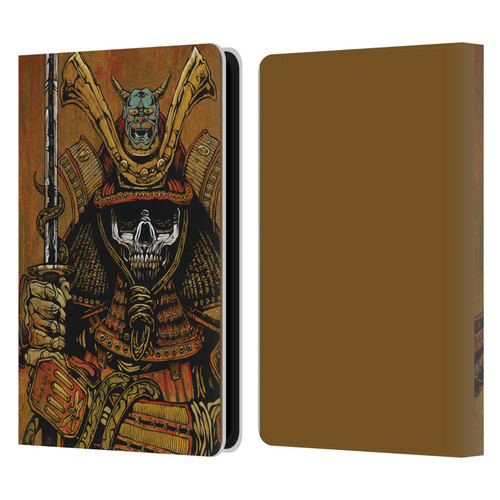 David Lozeau Colourful Grunge Samurai Leather Book Wallet Case Cover For Amazon Kindle Paperwhite 5 (2021)