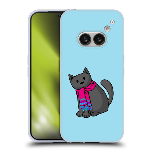 Beth Wilson Doodlecats Cold In A Scarf Soft Gel Case for Nothing Phone (2a)
