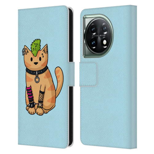 Beth Wilson Doodlecats Punk 2 Leather Book Wallet Case Cover For OnePlus 11 5G