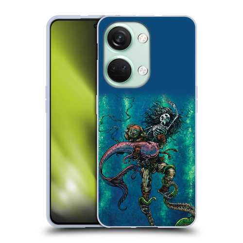 David Lozeau Colourful Grunge Diver And Mermaid Soft Gel Case for OnePlus Nord 3 5G
