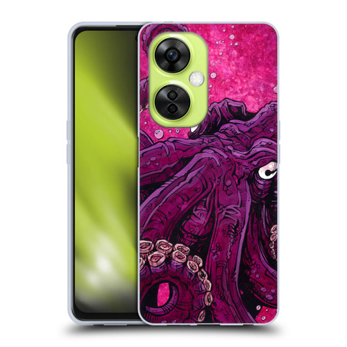 David Lozeau Colourful Grunge Octopus Squid Soft Gel Case for OnePlus Nord CE 3 Lite 5G