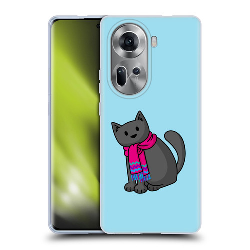 Beth Wilson Doodlecats Cold In A Scarf Soft Gel Case for OPPO Reno11