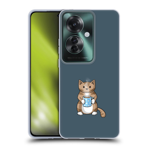 Beth Wilson Doodlecats Coffee Drinking Soft Gel Case for OPPO Reno11 F 5G / F25 Pro 5G