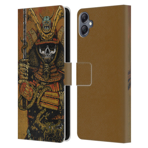 David Lozeau Colourful Grunge Samurai Leather Book Wallet Case Cover For Samsung Galaxy A05