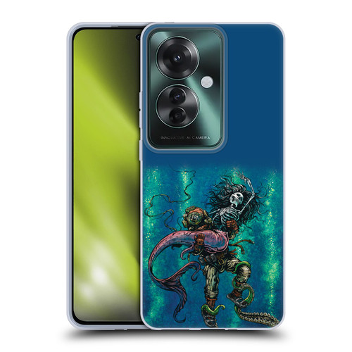 David Lozeau Colourful Grunge Diver And Mermaid Soft Gel Case for OPPO Reno11 F 5G / F25 Pro 5G